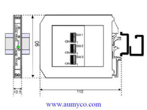 bảng switch chỉnh ngõ vào ra của bộ chia 4-20mA DAT5022